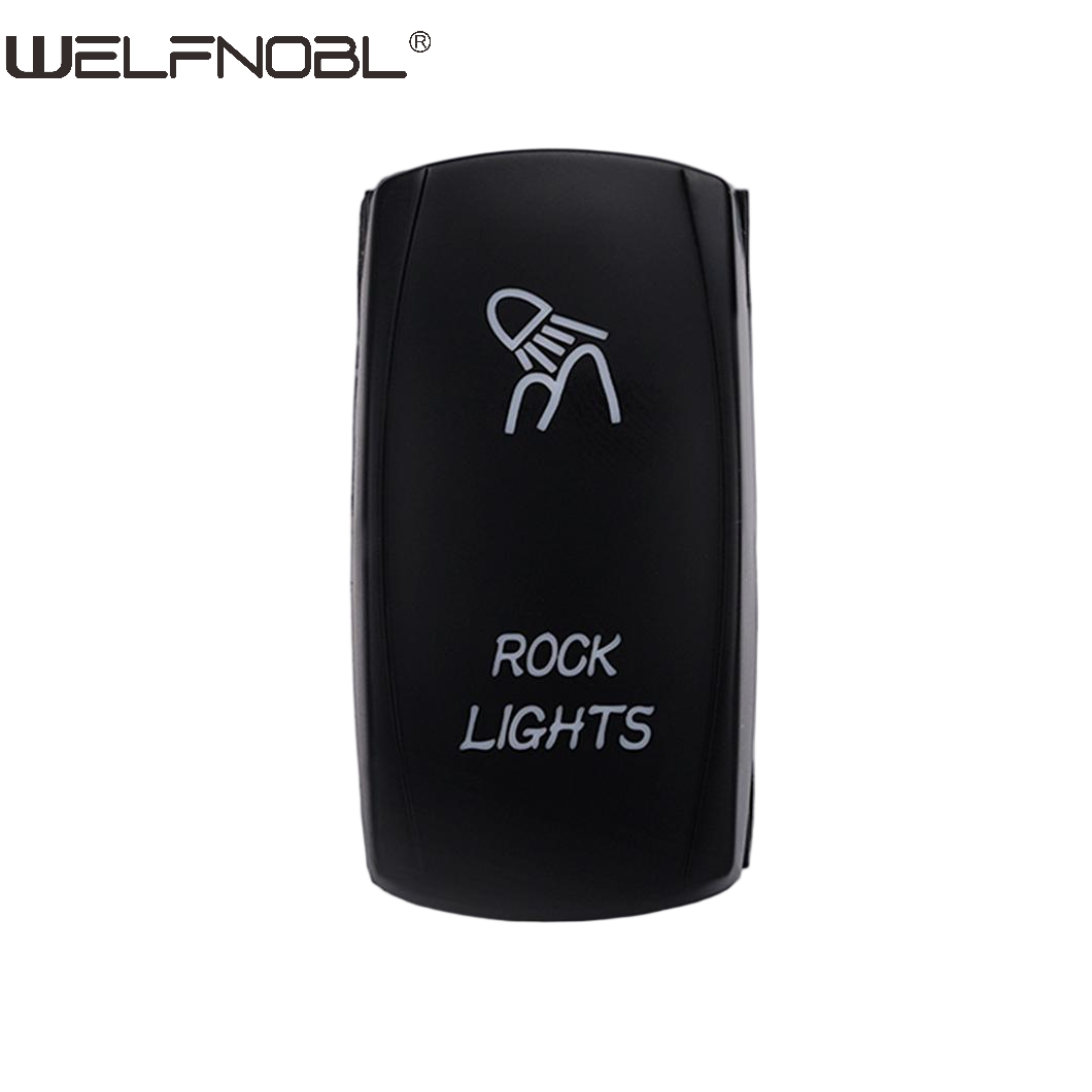 Backlit Rock Lights Toggle Rocker Switch