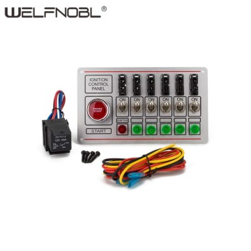 6 gang Car ignition engine start panel