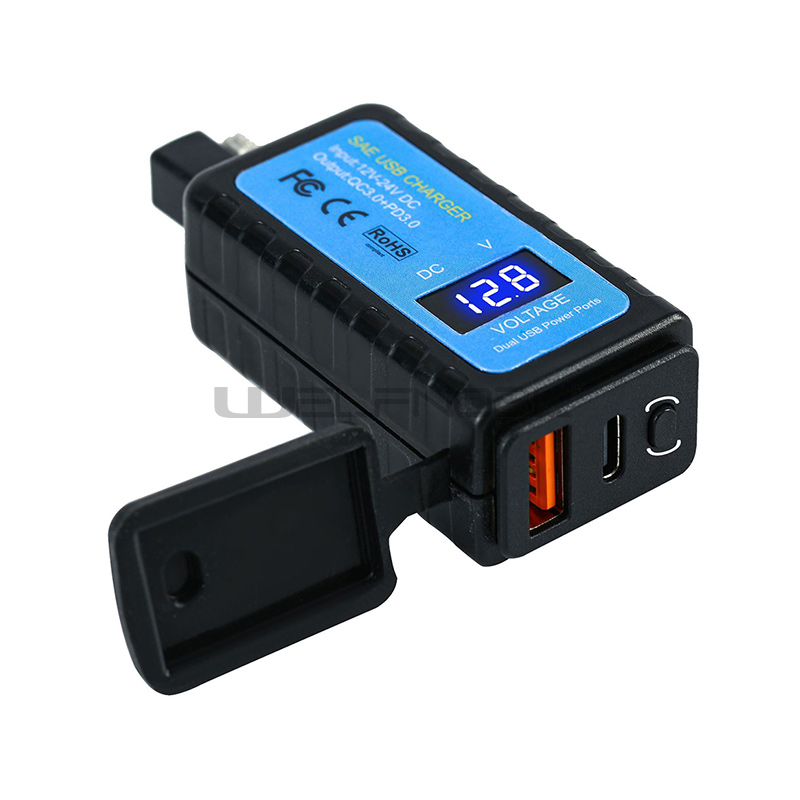 Motorcycle Phone USB Charger Adapter SAE