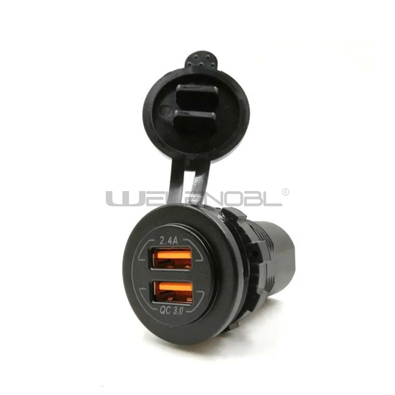 QC3.0&2.4A double USB socket for marine RV