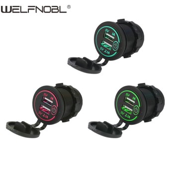 DS008B-T Car Charger Socket with On/Off Touch Switch