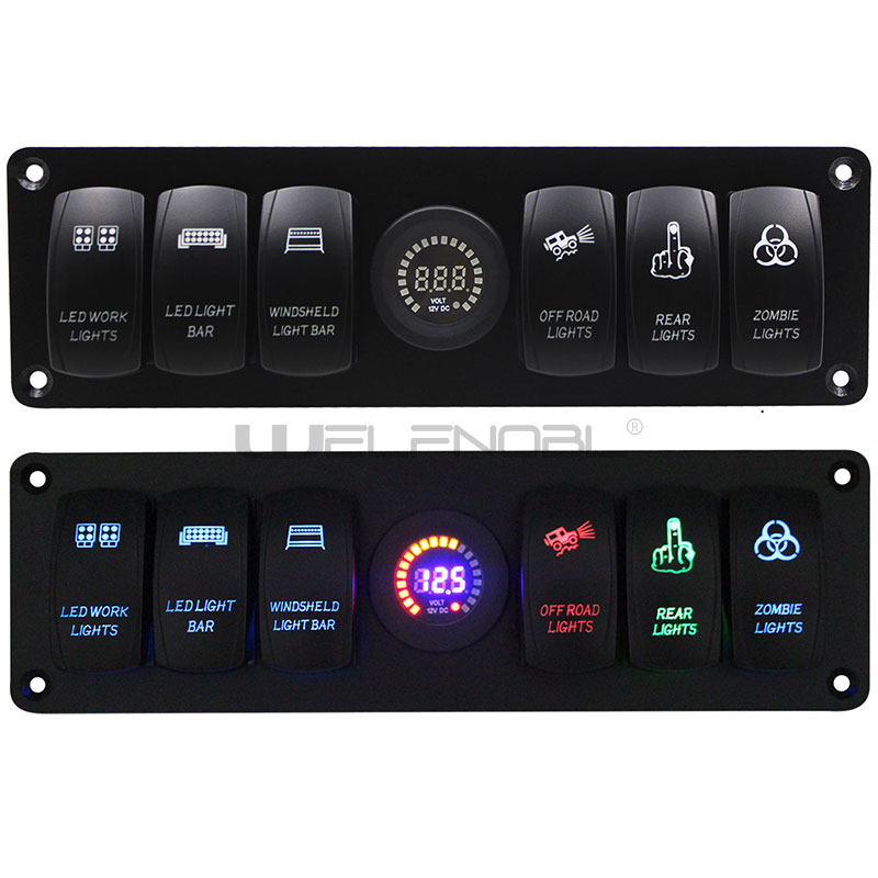 6 Gang Rocker Switch Panel