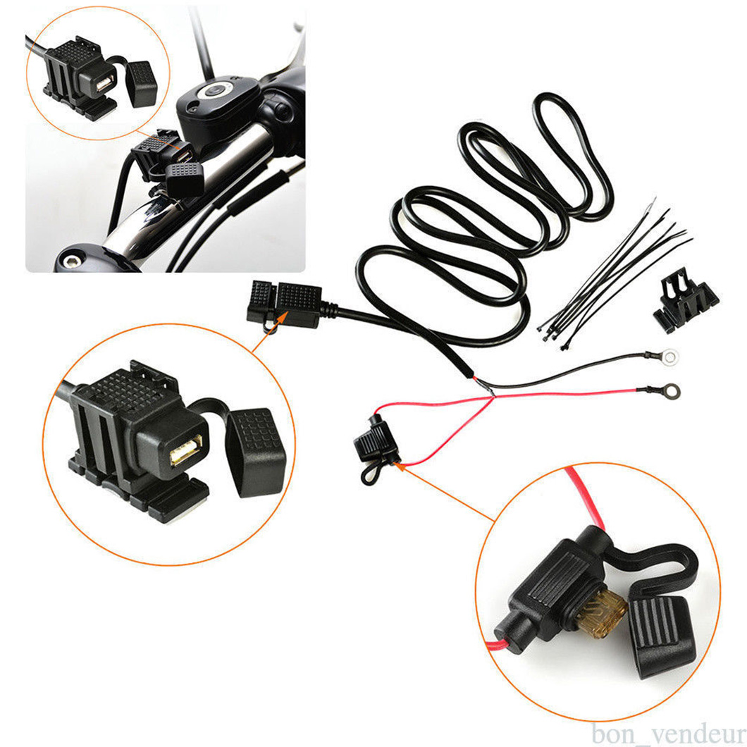 Motorcycle USB with Inline Fuse