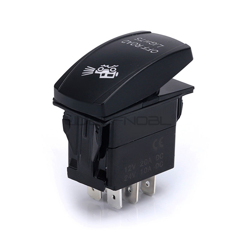 Dpdt Marine Blue Led Waterproof Rocker Switch