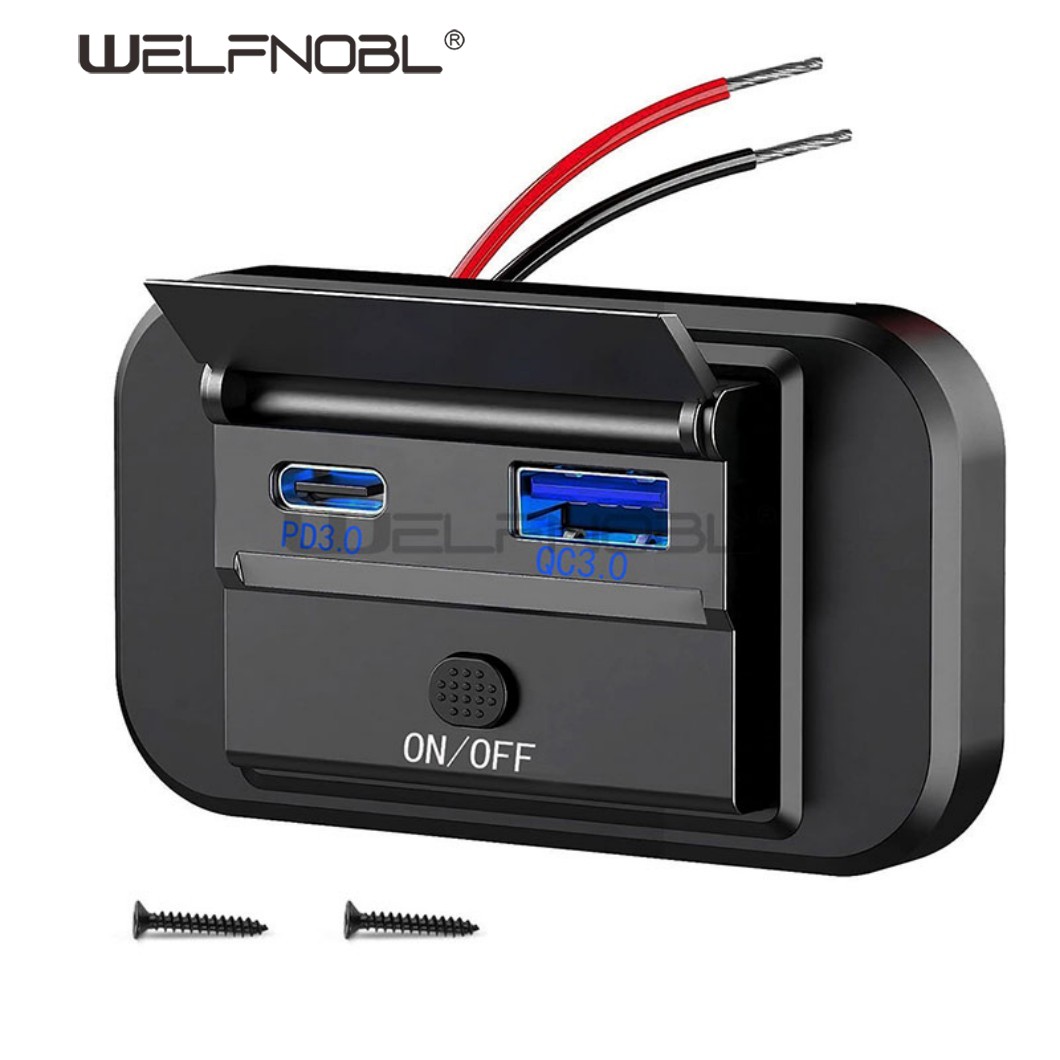 2 Port Usb Type C Car Usb Charger