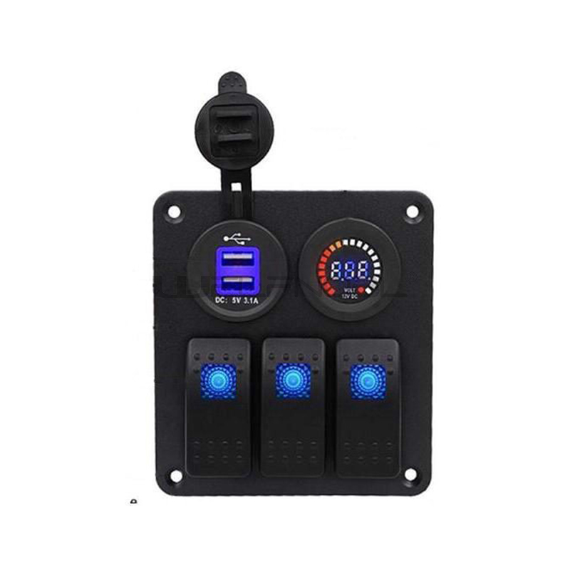 5 gang ship switch charger panel