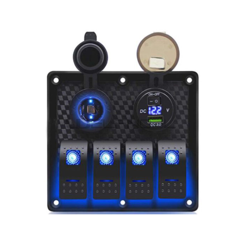 4 gang rocker switch panel