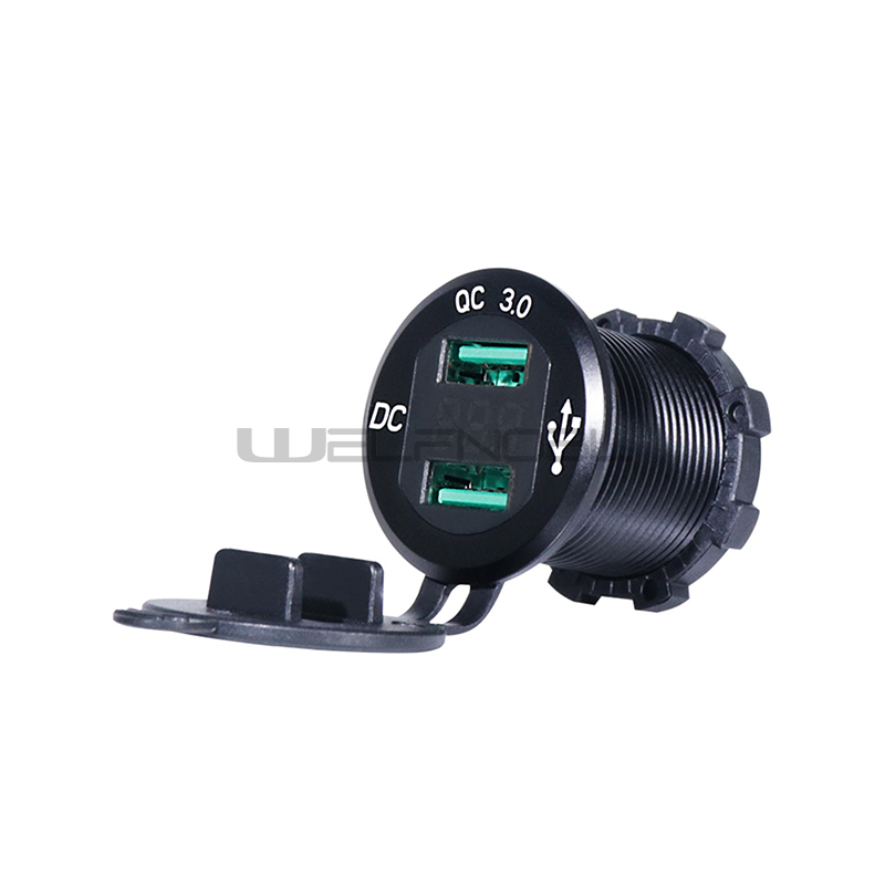 double QC3.0 USB socket with Voltmeter