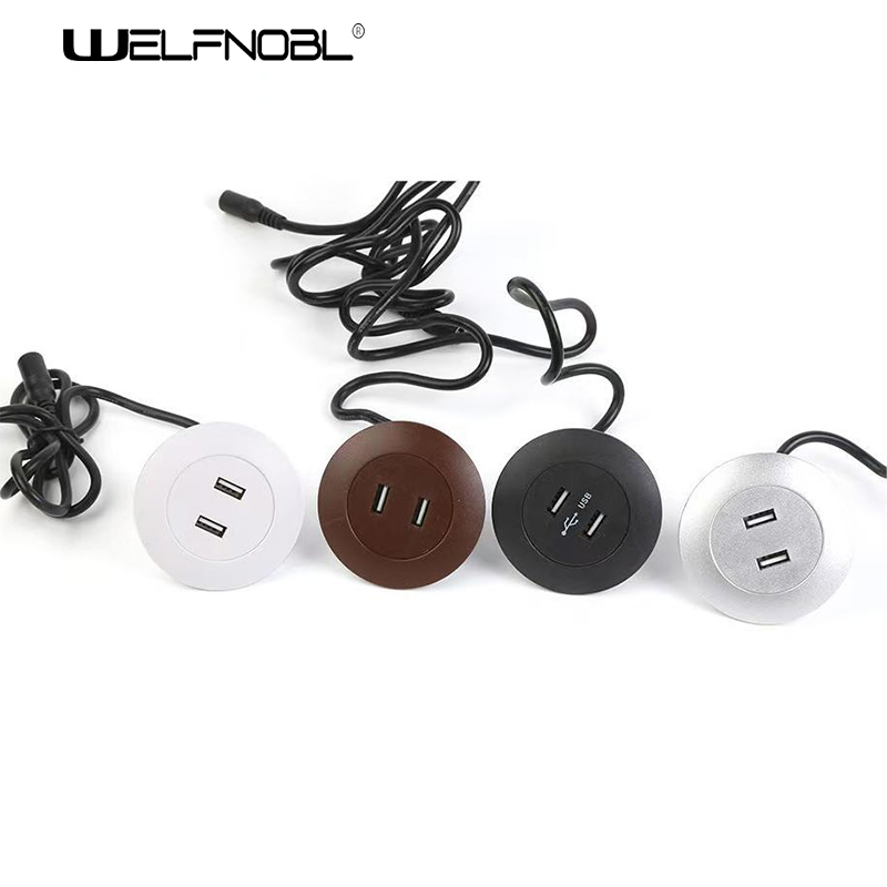 1A 2.1A embedded desktop socket mobile USB charger