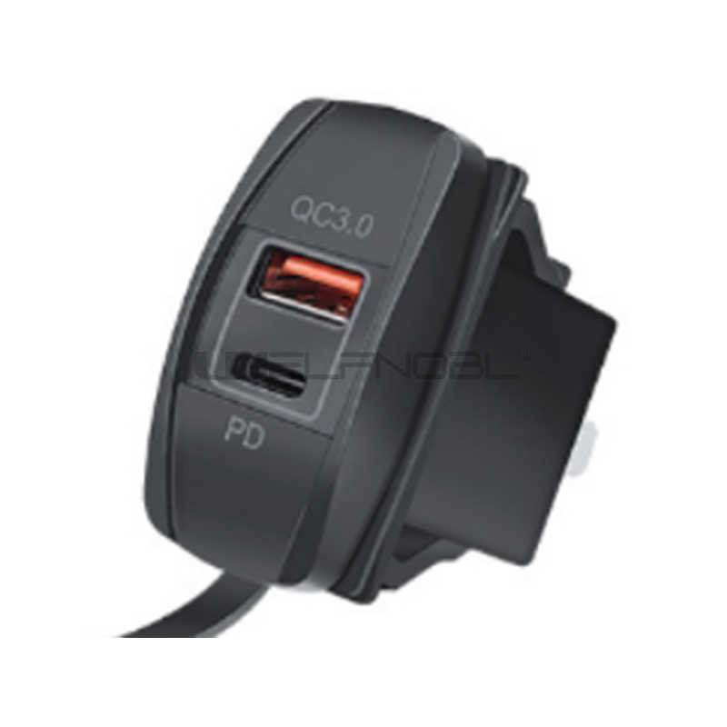QC 3.0 PD Fast Charging Car USB Charger Socket
