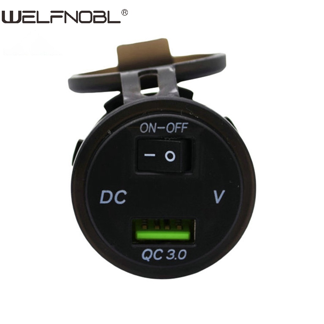 QC3.0 Car Charger 1USB Port Plug Socket
