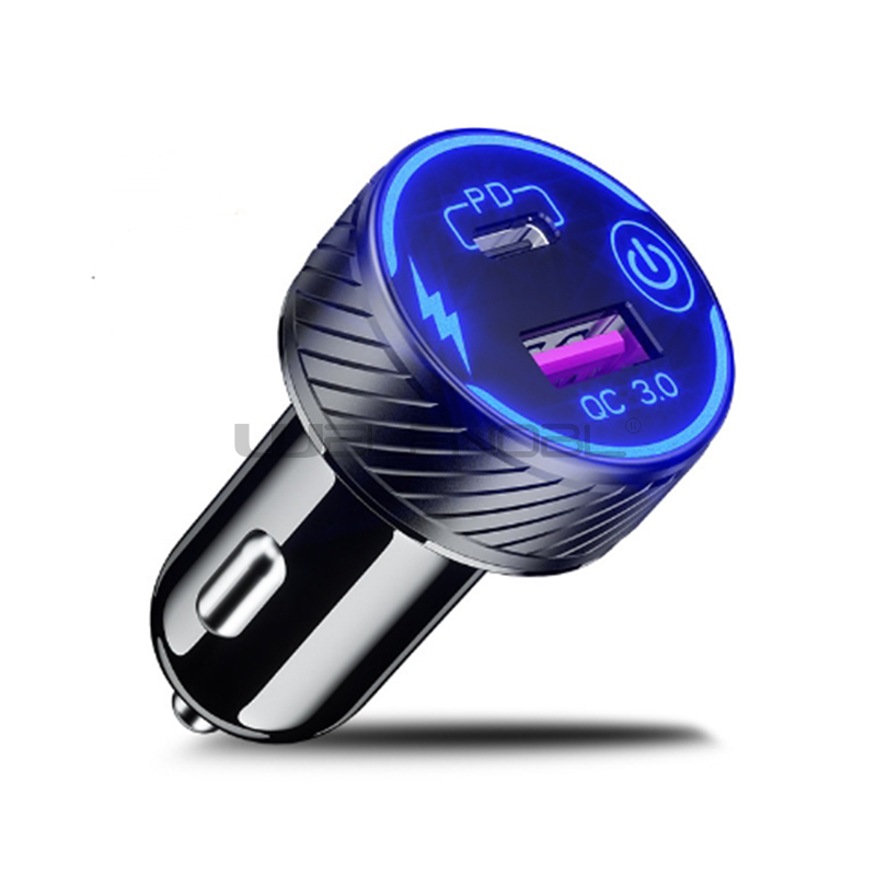Car USB Charger PD TYPE C+ QC 3.0 Quick Charge DUAL PORTS