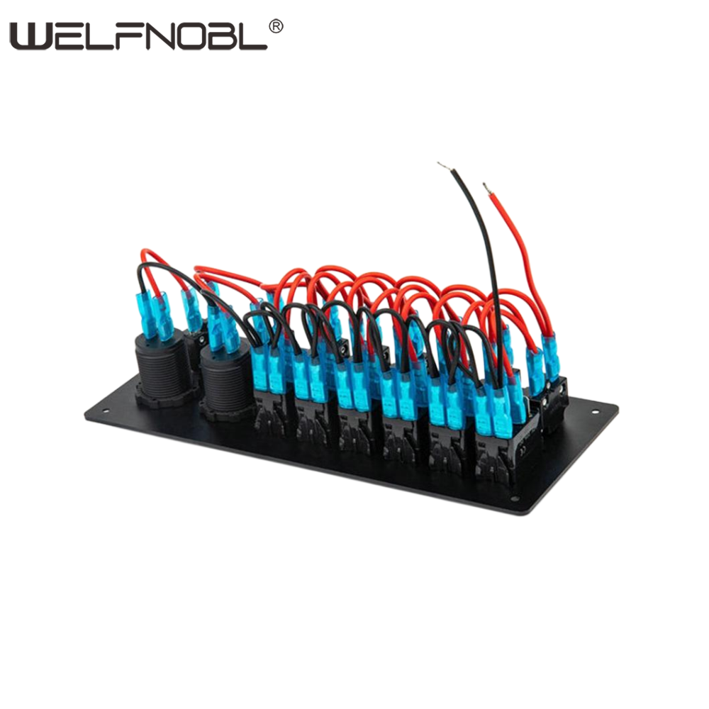 6 Gang 5 Pin ON/Off Toggle Rocker Switch Panel