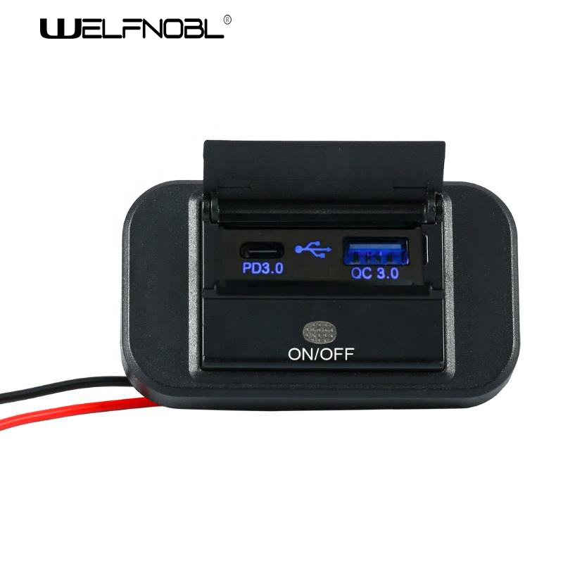 DS003A PD Charger USB 3.0 Socket Car Accessories