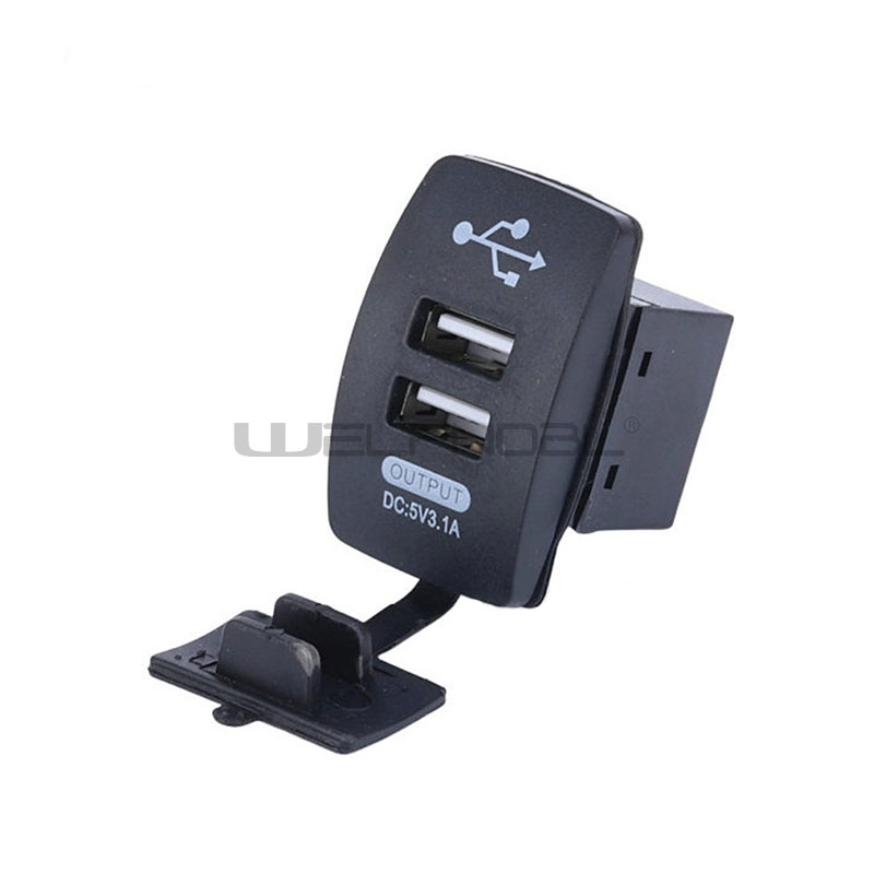 Dual USB Charger, Waterproof 12-24V 3.1A with LED