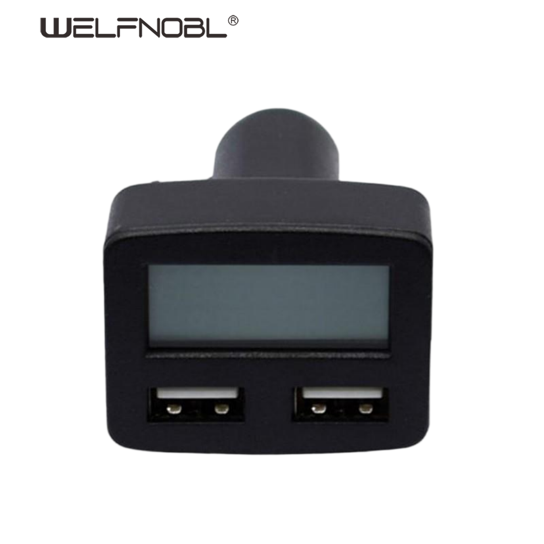 New square dual USB interface voltage display screen