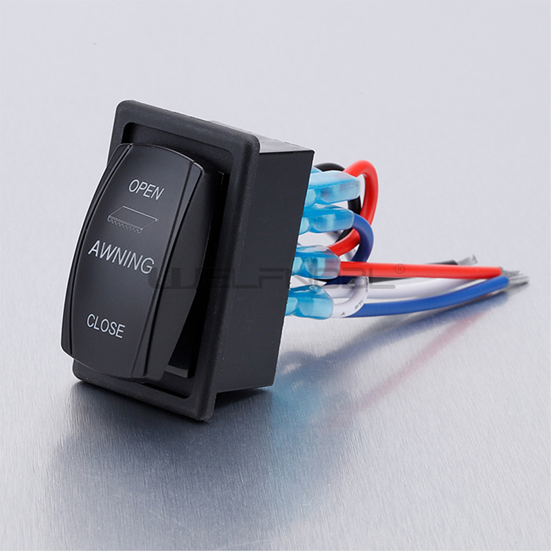 on-off-on 2 Color Led Light Rocker Switch