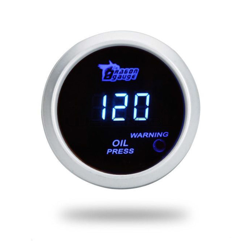 round oil pressure gauge warning detection