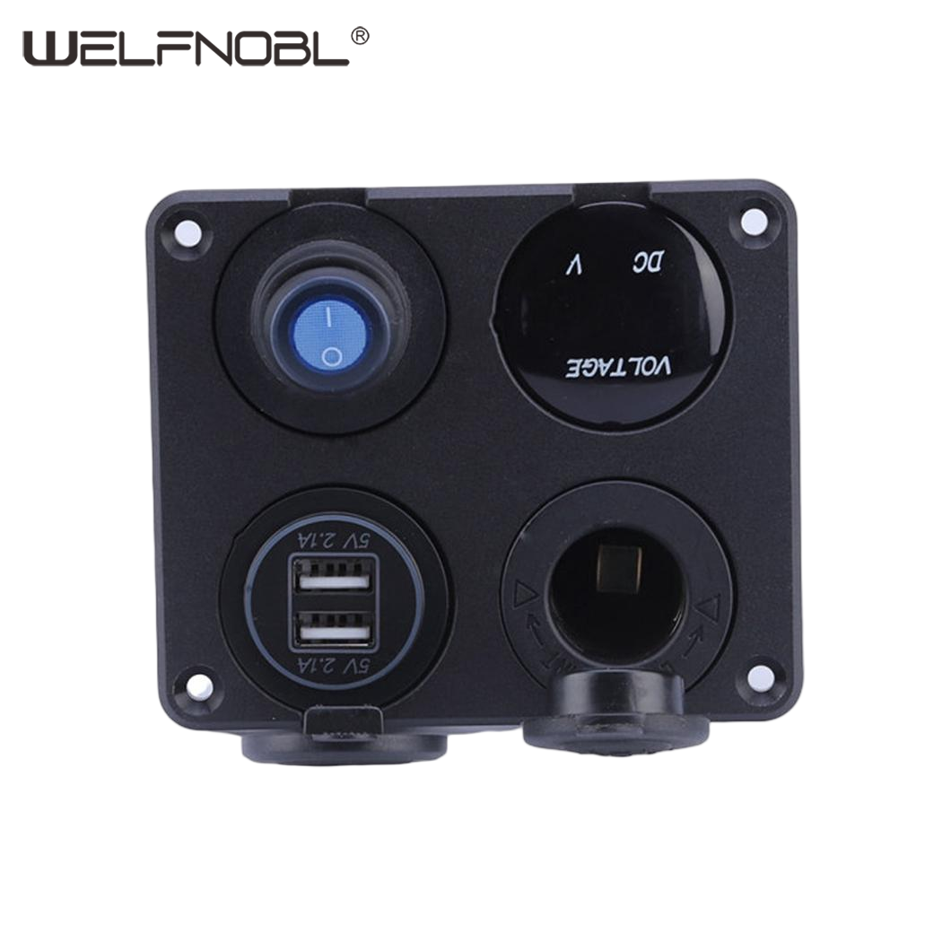 Dual USB Socket Charger 12-24v Panel