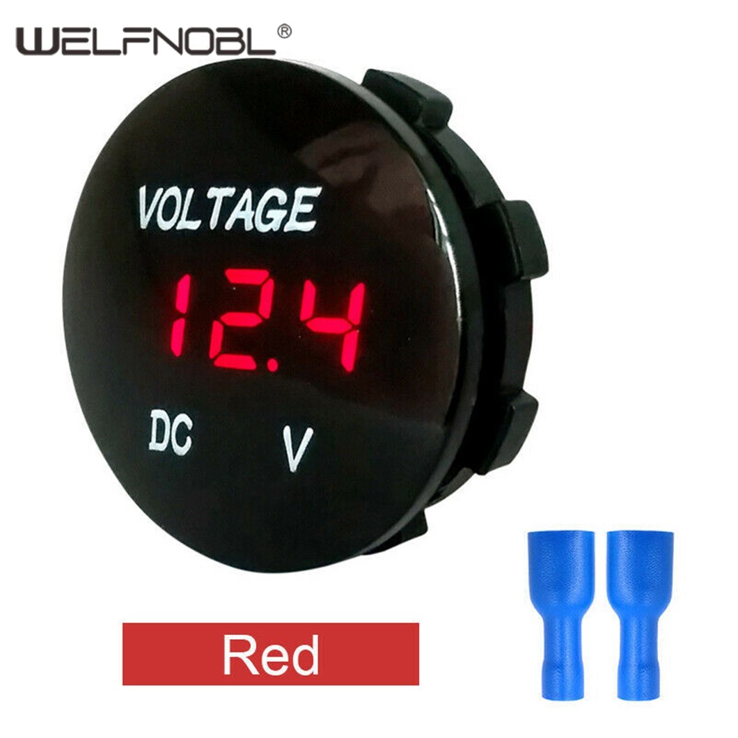 Round Voltmeter LED Digital Display