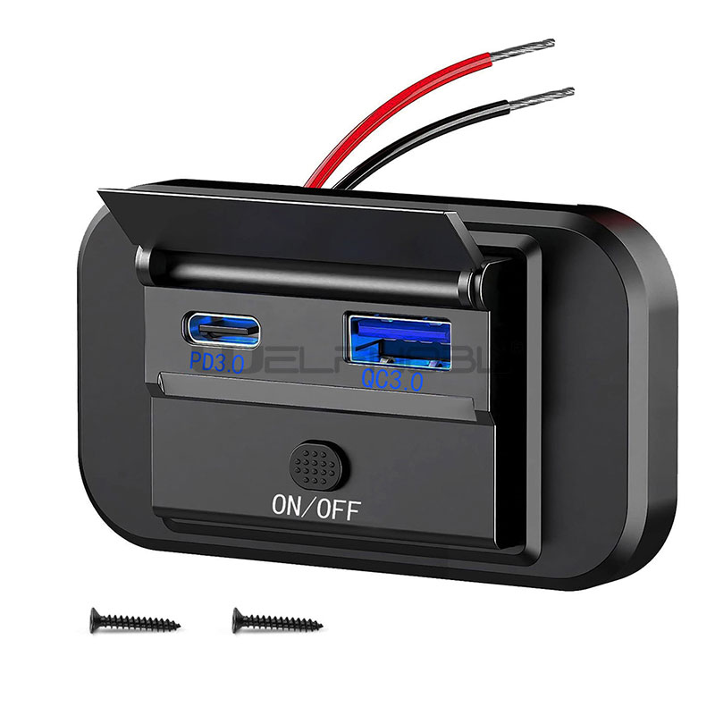 2 Port Usb Type C Car Usb Charger